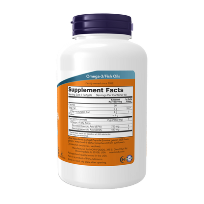 NOW Foods, Super Omega EPA Fish Oil, 120 Softgels, 60 Servings