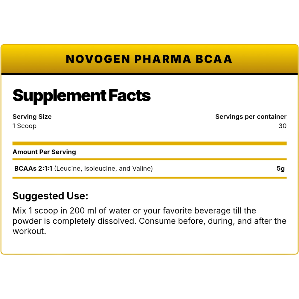 Novogen Pharma, BCAA, 255g, 30 Servings
