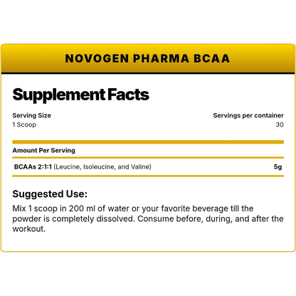 Novogen Pharma, BCAA, 255g, 30 Servings