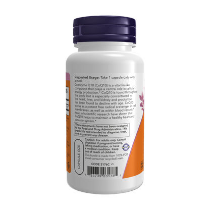 Now Foods, CoQ10, 200mg, 60 Capsules, 60 Servings