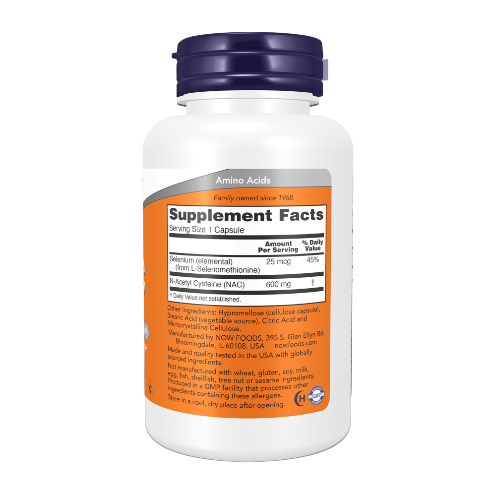 Now Foods, NAC, 600mg, 100 Capsules, 100 Servings