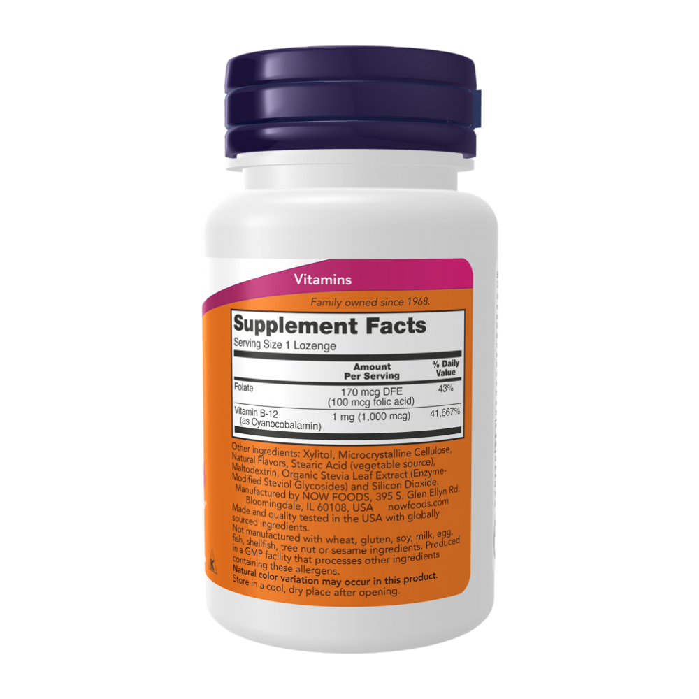 Now Foods, Vitamin B-12, 1000 mcg, 100 Lozenges