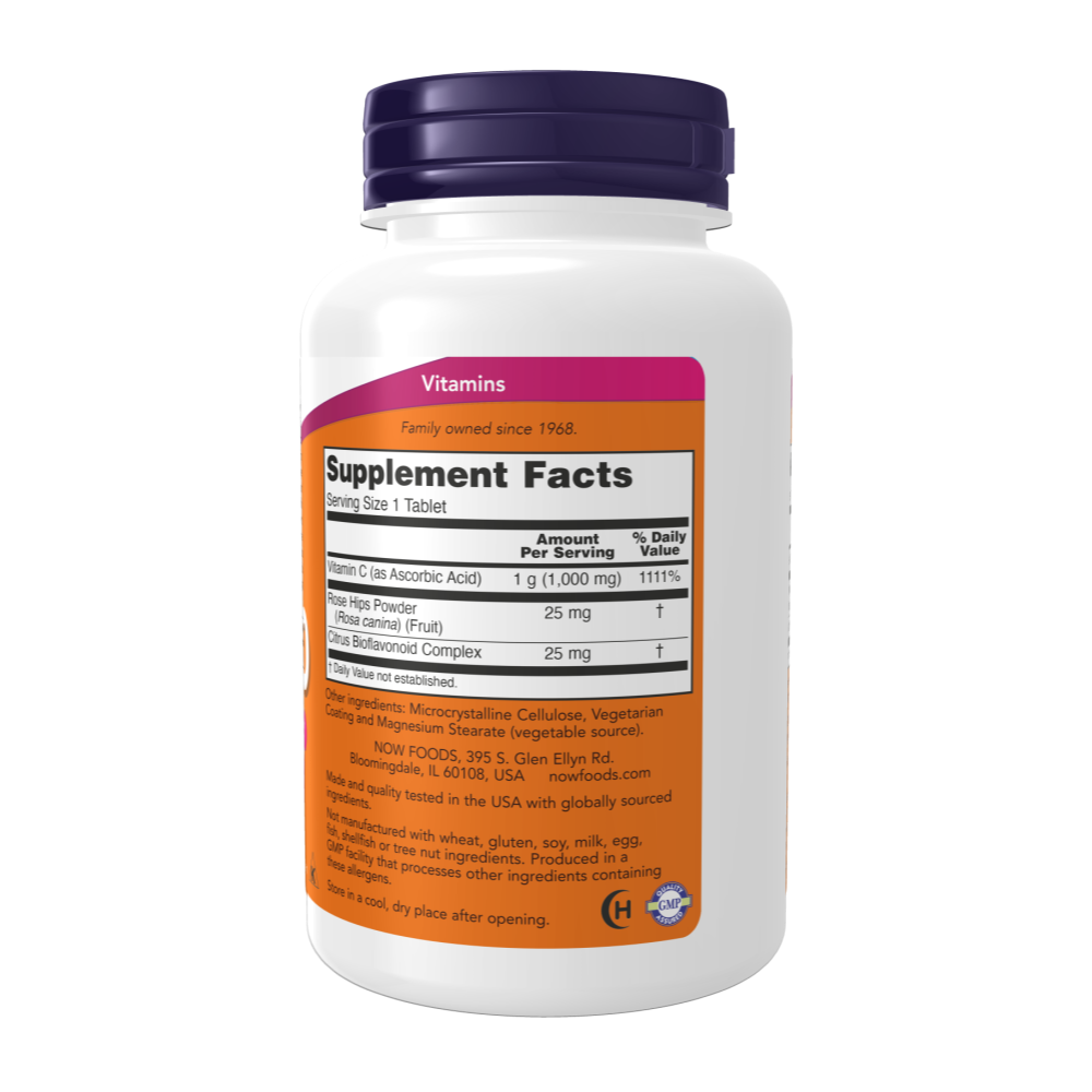 Now Foods, Vitamin C-1000, 100 Tablets, 100 Servings