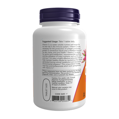 Now Foods, Vitamin C-1000, 100 Tablets, 100 Servings