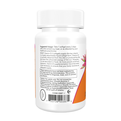 Now Foods, Vitamin D-3, 10,000 IU, 240 Softgels
