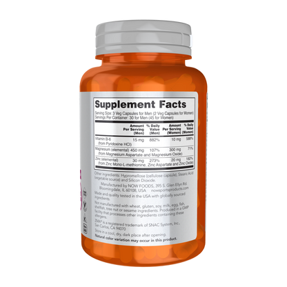 Now Foods, ZMA, 90 Capsules, 45 Servings