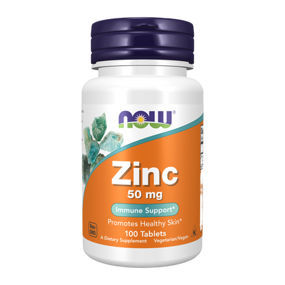Now Foods, Zinc gluconate, 50mg, 100 Tablets