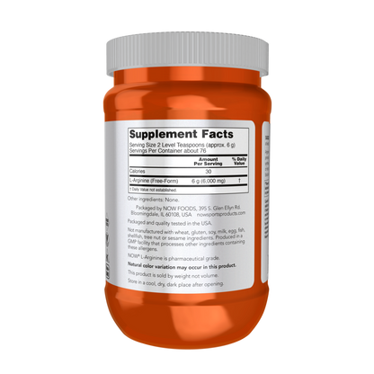Now Sports, L-Arginine Powder, 454g, 76 Servings