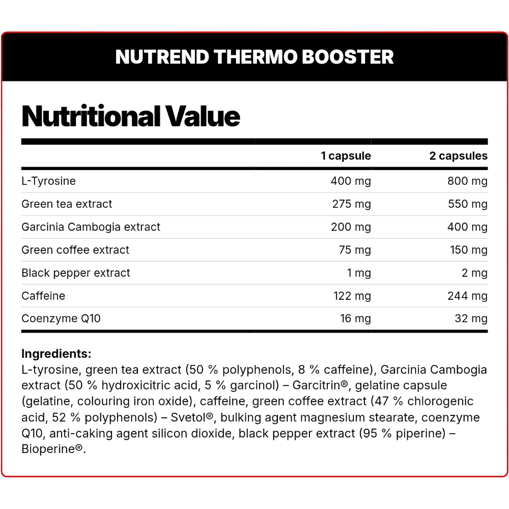 Nutrend, Thermobooster, 60 Capsules, 60 Servings