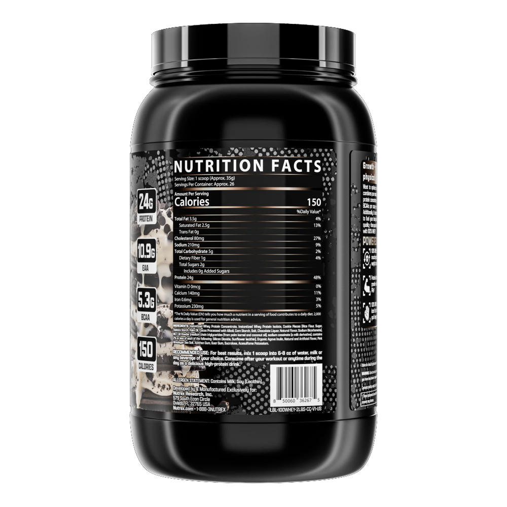 Nutrex Research, 100% Whey Protein, 900g, 26 Servings