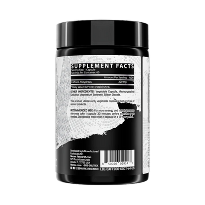 Nutrex Research, Caffeine 200, 60 Capsules, 60 Servings