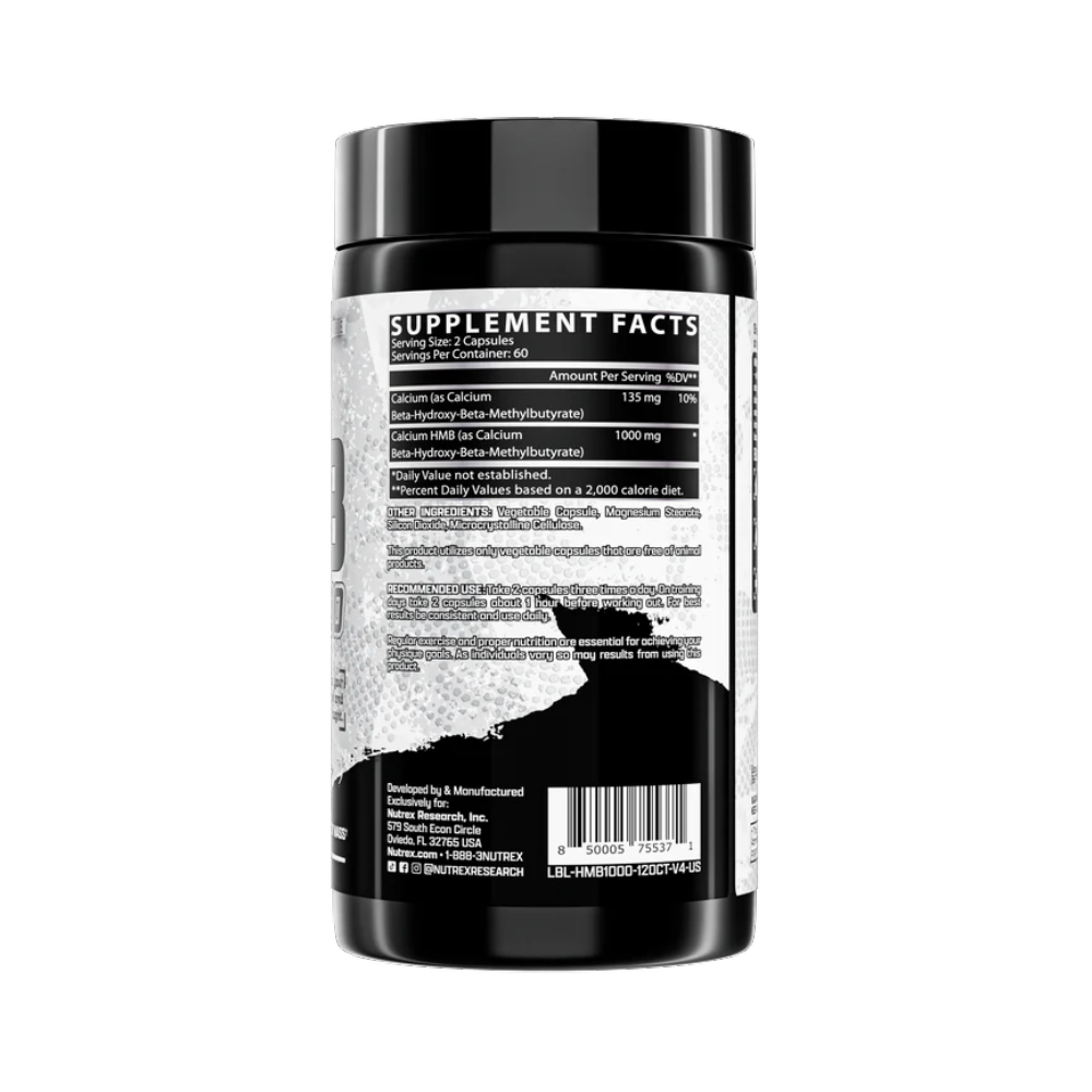 Nutrex Research, HMB 1000, 120 capsules, 60 servings