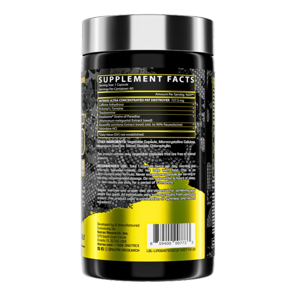 Nutrex Research, Lipo-6 Intense, 60 Capsules, 60 Servings