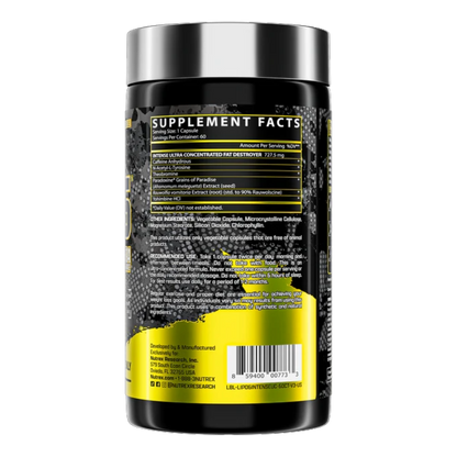 Nutrex Research, Lipo-6 Intense, 60 Capsules, 60 Servings