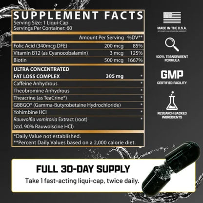 Nutrex research, Lipo-6 Hers, 60 Capsules, 60 Servings