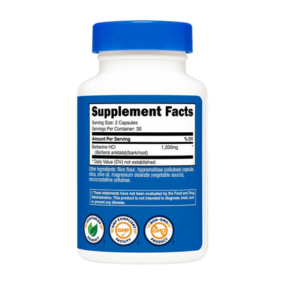 Nutricost, Berberine as Berberine HCI, 1200mg, 60 Capsules, 30 Servings