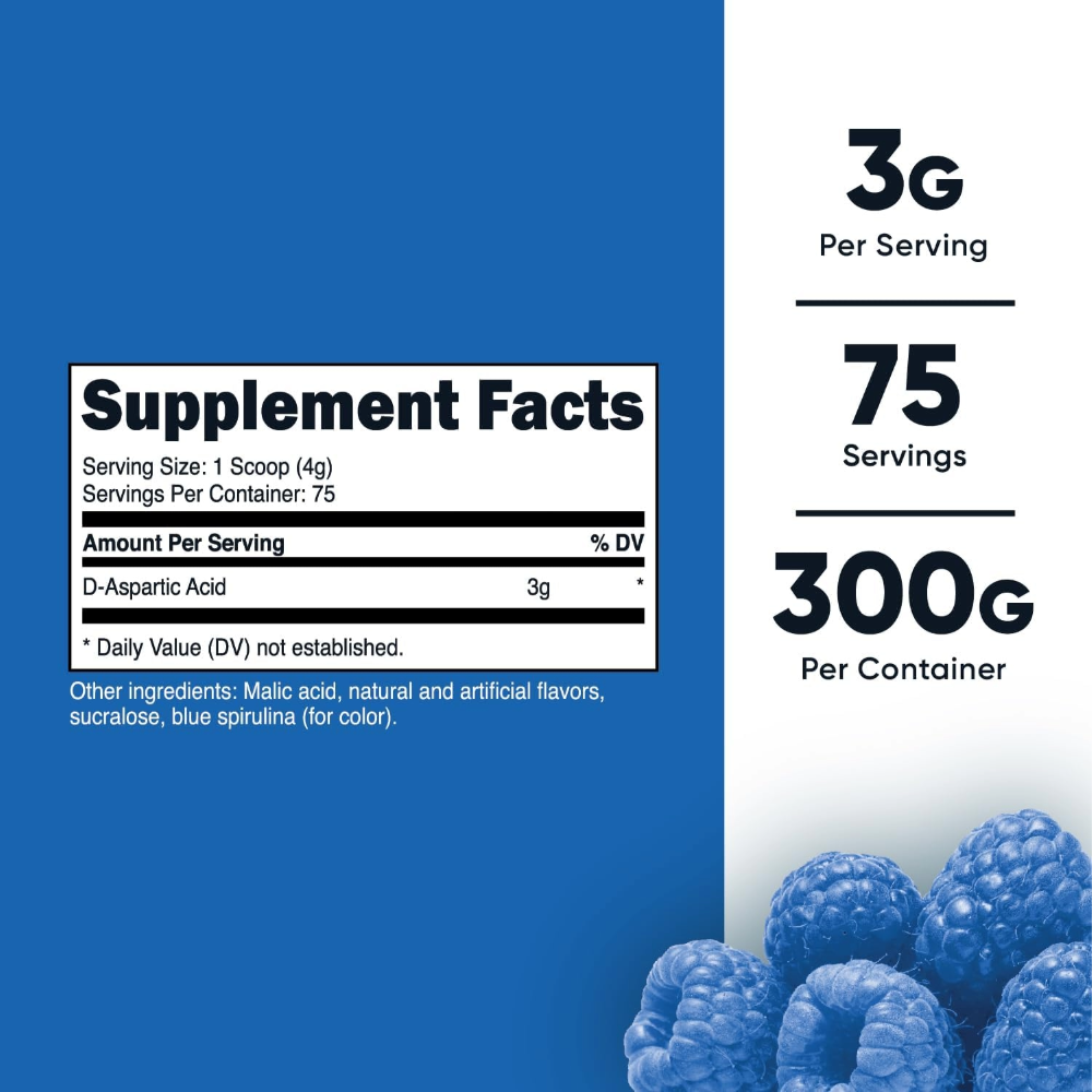 Nutricost, D-Aspartic Acid (DAA), 300G, 75 Servings