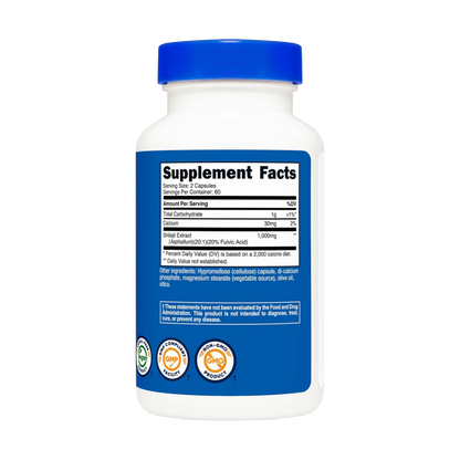 Nutricost, Shilajit Extract with Naturally Occuring Fulvic Acid, 120 Capsules, 60 Servings