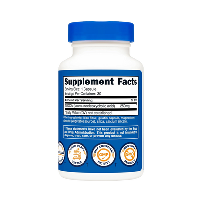 Nutricost, Tudca 250mg (Tauroursodeoxycholic Acid), 30 Capsules, 30 Servings