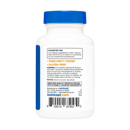 Nutricost, Yohimbine HCl (5mg), 120 Capsules, 120 Servings