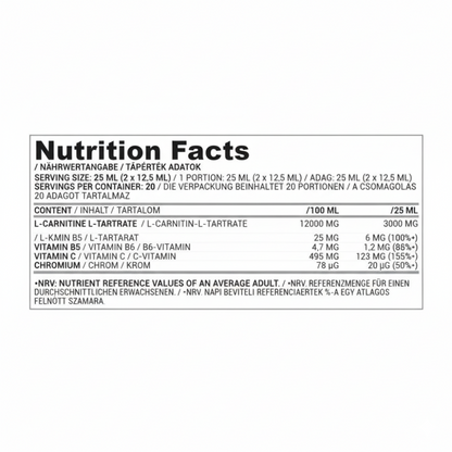 Nutriversum, L-Carnitine Liquid, 500ml, 20 Servings
