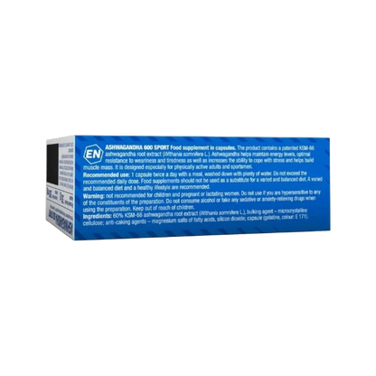 Olimp, Ashwagandha 600 Sport Edition (KSM-66), 60 Capsules, 60 Servings
