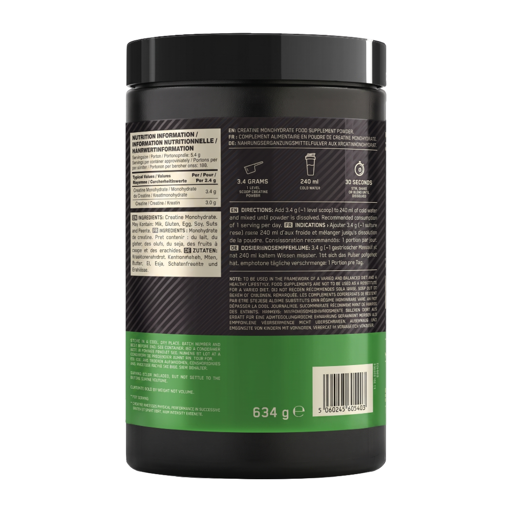 Optimum Nutrition, Creatine Micronized, 634g, 186 Servings