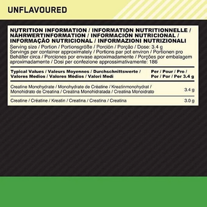 Optimum Nutrition, Creatine Micronized, 634g, 186 Servings