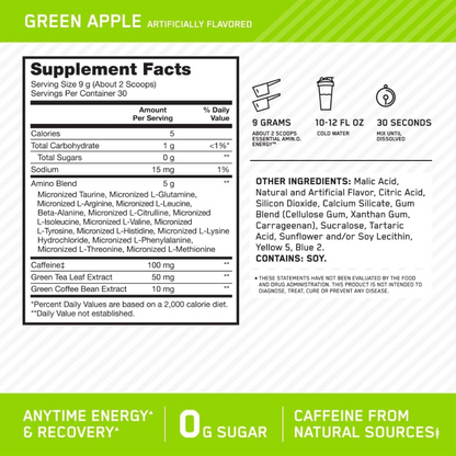Optimum Nutrition, Essential Amino Energy, 270g, 30 Servings
