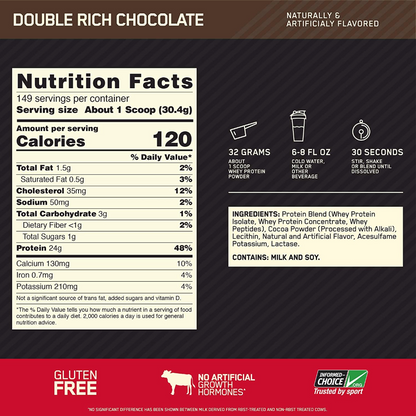 Optimum Nutrition, Gold Standard 100% Whey, 4.54kg, 146 Servings