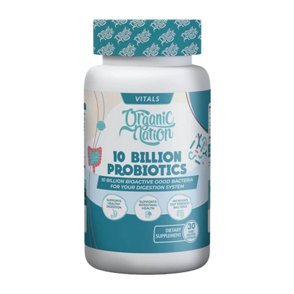 Organic Nation, 10 Billion Probiotics, 30 Capsules, 30 Servings