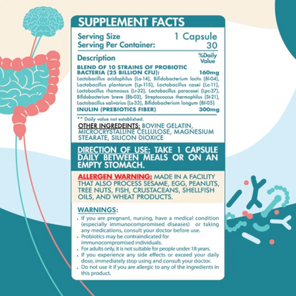 Organic Nation, 25 Billion Probiotics, 30 Capsules, 30 Servings