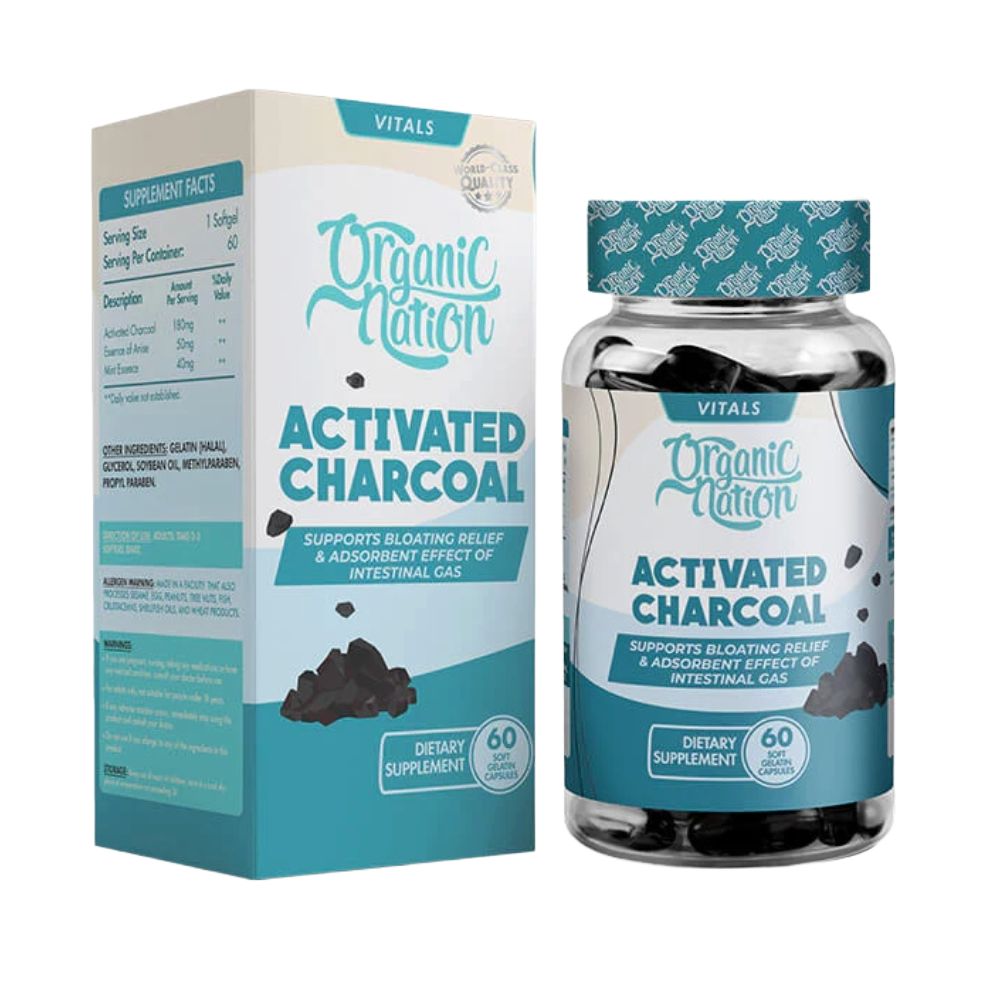 Organic Nation, Activated Charcoal, 60 Softgel, 60 Servings
