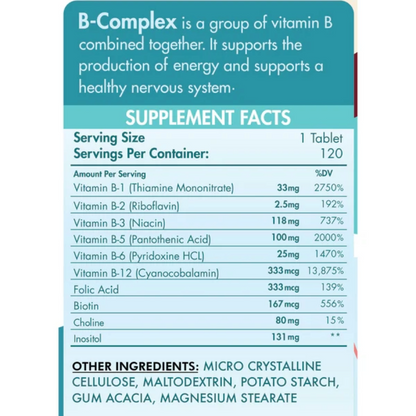 Organic Nation, B-complex, 120 Capsules, 120 Servings
