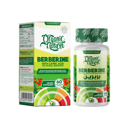 Organic Nation, Berberine With Capric Acid, 60 Capsules, 60 Servings