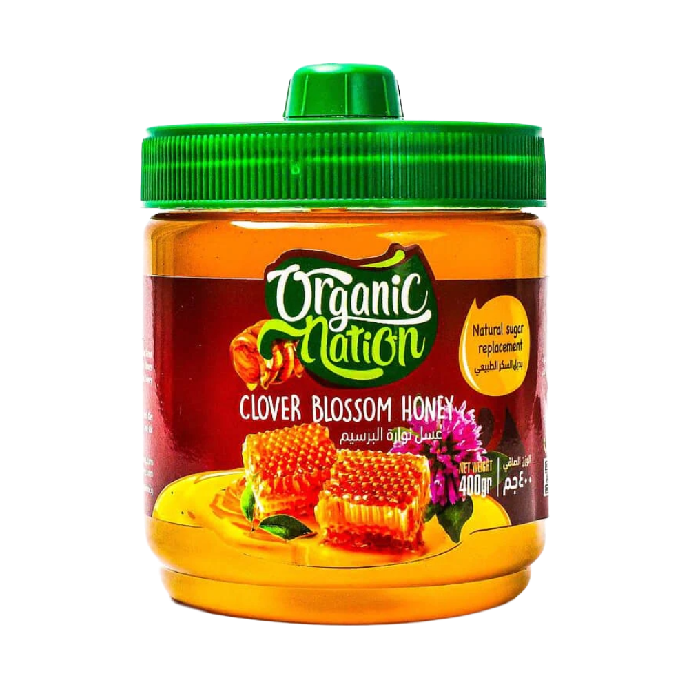 Organic Nation, Clover Blossom Honey, 400g
