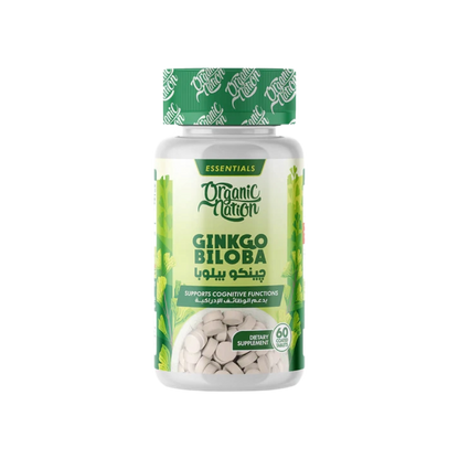 Organic Nation, Ginkgo Biloba, 60MG, 60 Tablets, 60 Servings