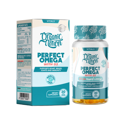 Organic Nation, Perfect Omega-3 With D3, 30 softgel, 30 Servings