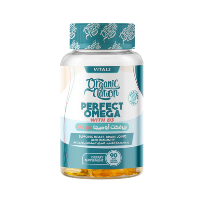 Organic Nation, Perfect Omega-3 With D3, 90 softgel, 90 Servings