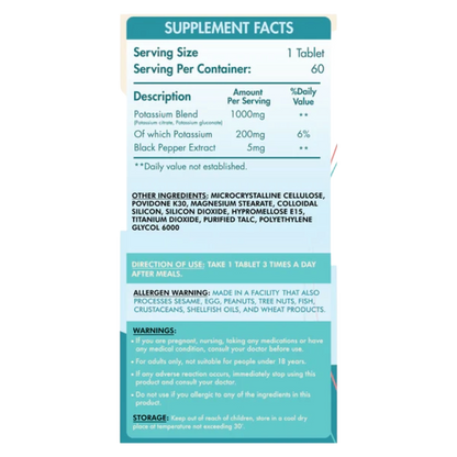 Organic Nation, Potassium Blend, 60 Tablets, 60 Servings
