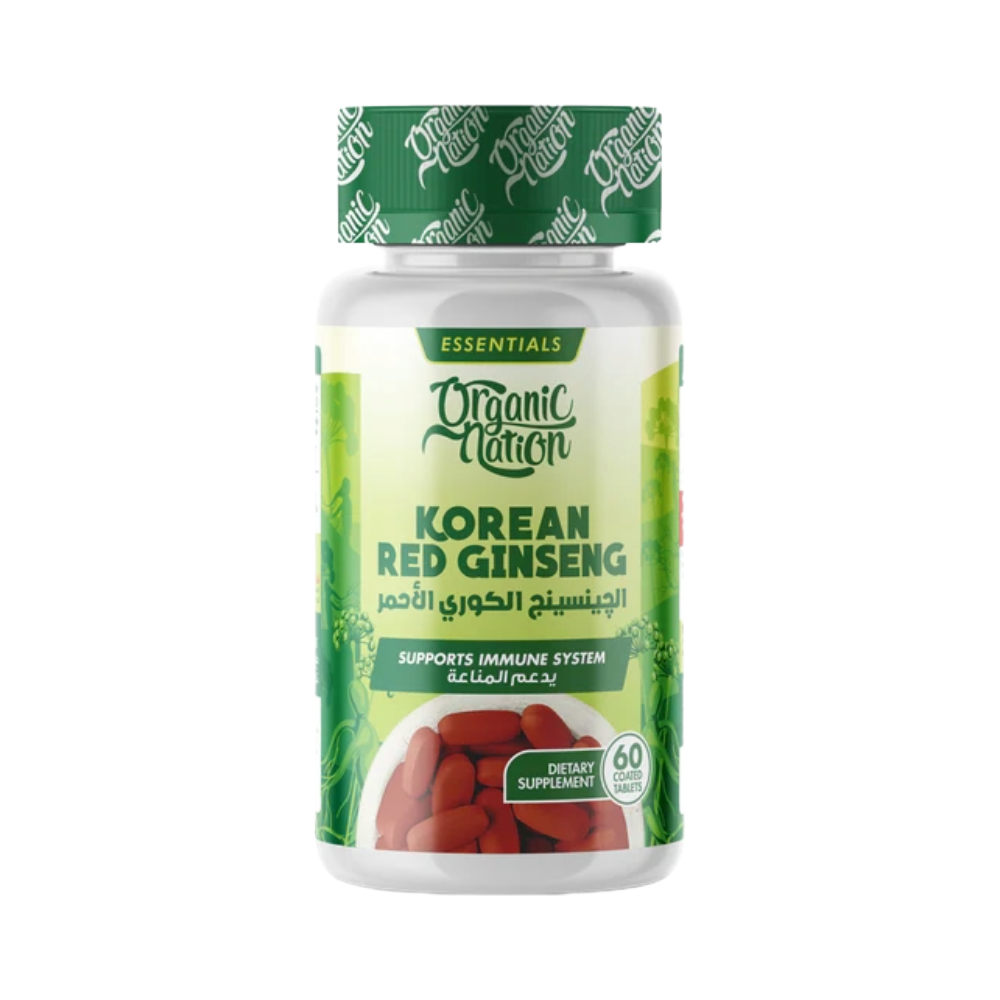 Organic Nation, Red korean ginseng, 60 Tablets, 60 Servings