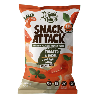 Organic Nation, Snack Attack protein Puffs, 60gm