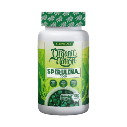 Organic Nation, Spirulina, 100 Tablets, 33 Servings