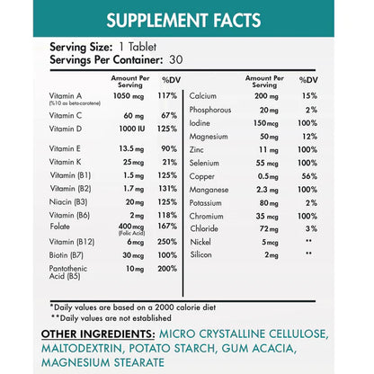 Organic Nation, VitaNation, 30 Coated Tablets, 30 Servings