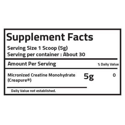 PureGanic, CreaGanic Creapure, 150g, 30 Servings