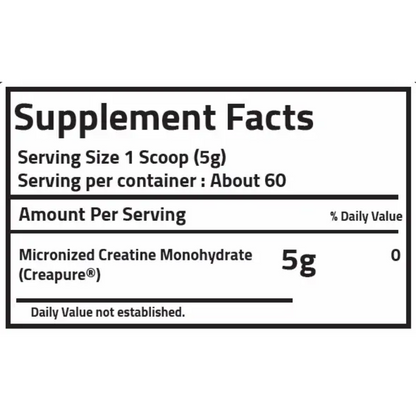 PureGanic, CreaGanic Creapure, 300g, 60 Servings