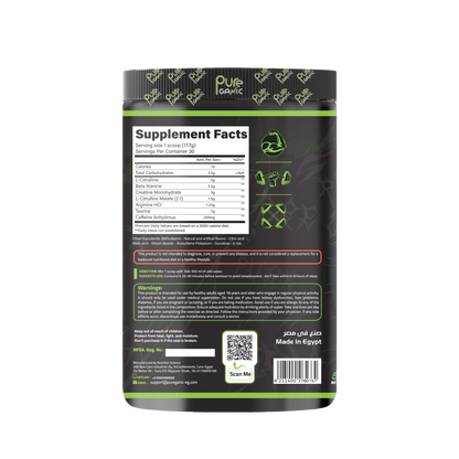 PureGanic, Pure Power-PreWorkout, 531g, 30 Servings