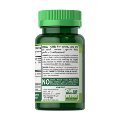 NATURE’S TRUTH, Easy Iron 28 mg (Iron Bisglycinate), 90 Capsules, 90 Servings