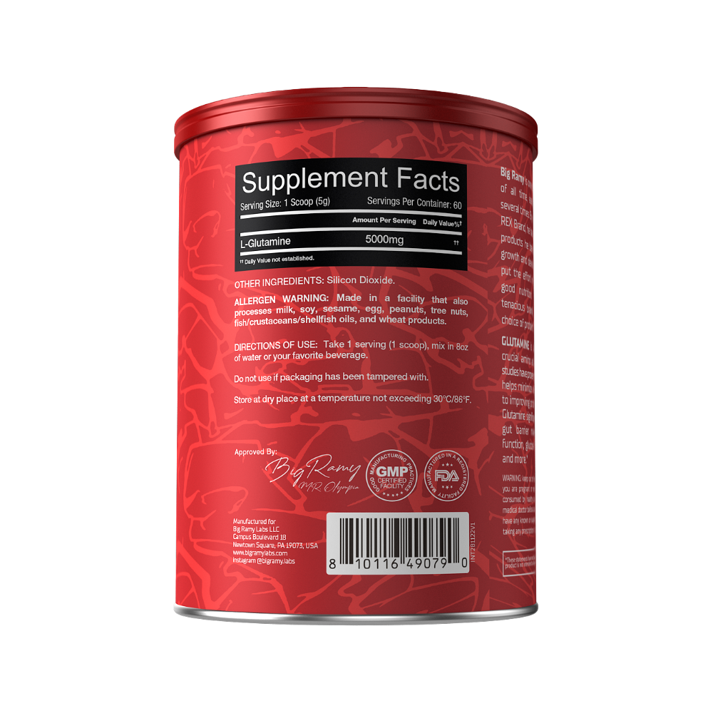 Red Rex, Glutamine, Unflavored, 300G, 60 Servings