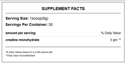 Run Alone Nutrition, Creatine Monohydrate, 150g, 30 Servings